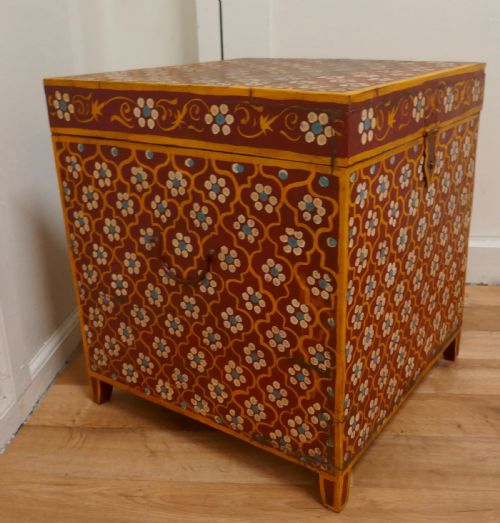 fig 2. Decorative Folk Art Painted Storage Box,