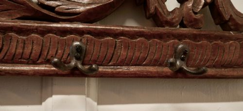 fig 3. 19th Century Carved Wall Hanging Coat Rack