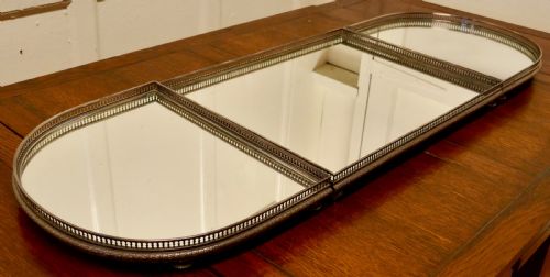 fig 1. Art Deco Plateau de Buffet, French Mirrored Silver Sideboard Trays