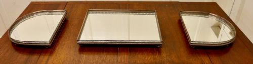 fig 3. Art Deco Plateau de Buffet, French Mirrored Silver Sideboard Trays