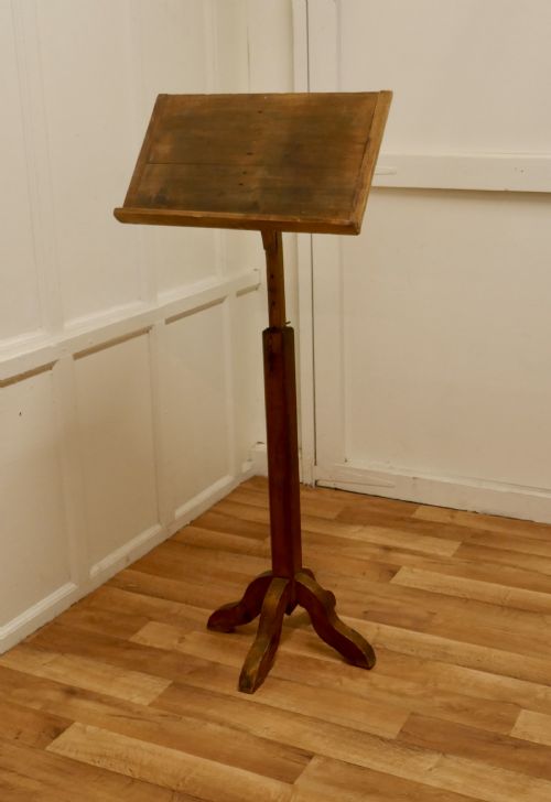 Large French Rustic Pine Menu Board, Reading Stand