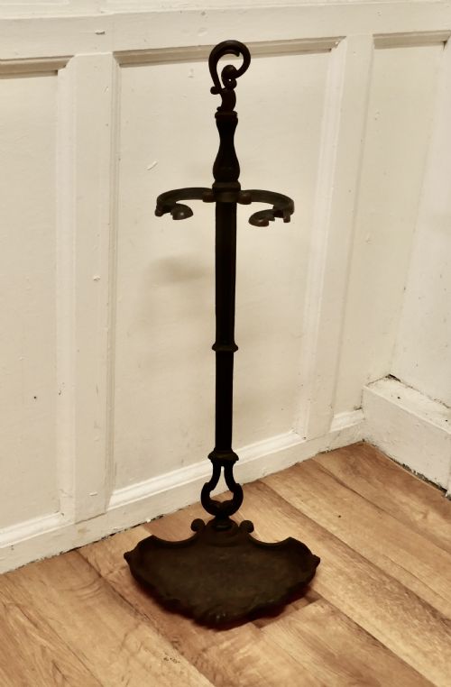 French Art Nouveau Cast Iron Walking Stick Stand or Umbrella Stand