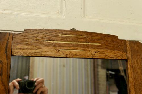 fig 3. Delightful Pair of French Art Deco Golden Oak Mirrors