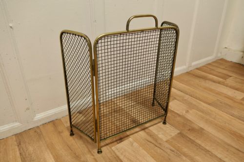 19th Century Folding Brass Fire Guard