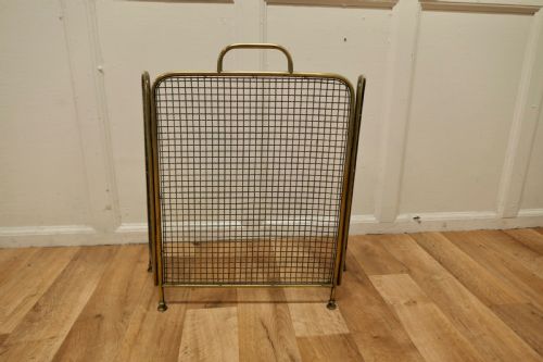 fig 1. 19th Century Folding Brass Fire Guard