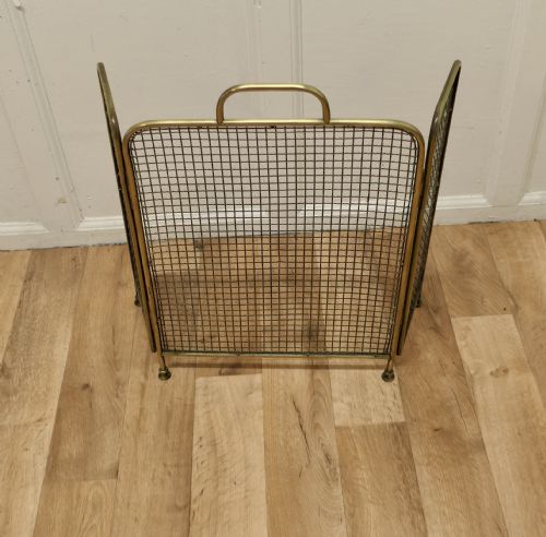 fig 2. 19th Century Folding Brass Fire Guard