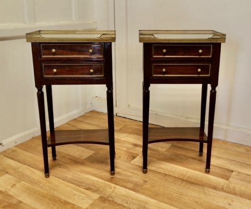 A Pair of French 19th Century Side Tables or Bedside Cabinets