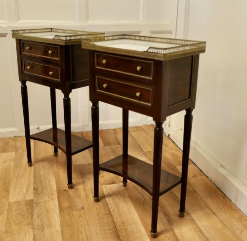 fig 2. A Pair of French 19th Century Side Tables or Bedside Cabinets