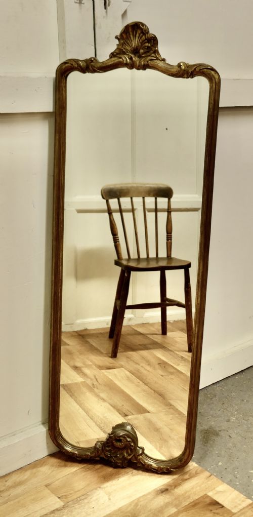 fig 2. Long French 19th Century Louis Philippe Wall Mirror