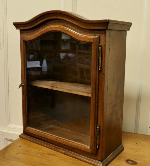 fig 2. French 19th Century Glazed Walnut Wall Cabinet