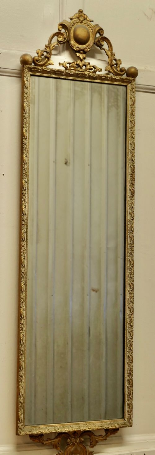 Long Gilt Wall Mirror