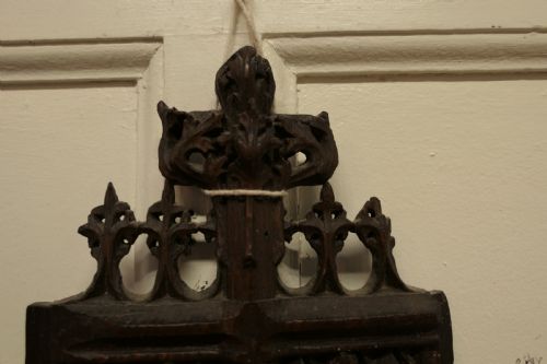 fig 3. 16th Century Carved Oak Escutcheon