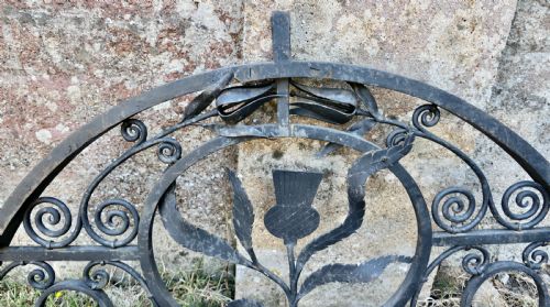 fig 2. Wonderful Pair of Scottish Architectural Wrought Iron Fanlights