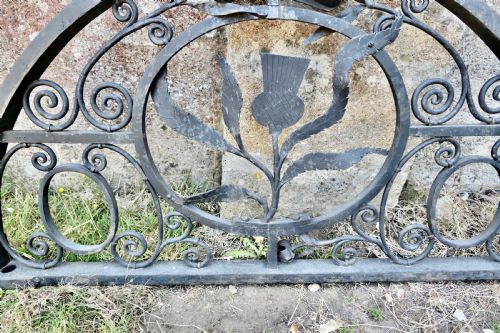 fig 3. Wonderful Pair of Scottish Architectural Wrought Iron Fanlights