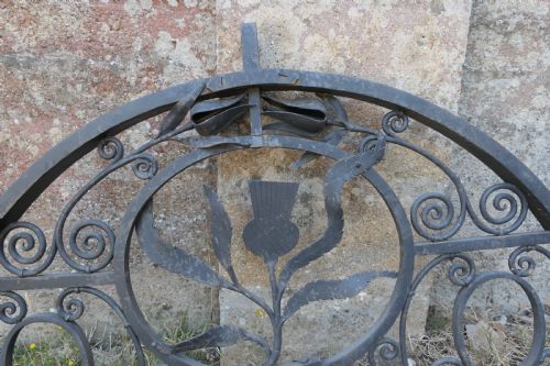 fig 4. Wonderful Pair of Scottish Architectural Wrought Iron Fanlights