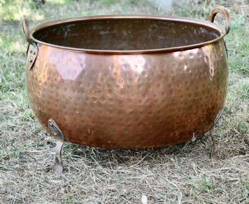 19th Century Arts and Crafts Copper Log Bin or Planter