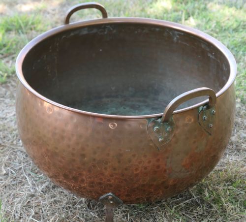 fig 2. 19th Century Arts and Crafts Copper Log Bin or Planter