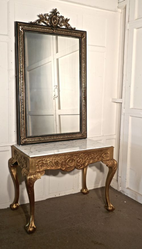 fig 4. 19th Century French Marble Top Gilt Console or Hall Table