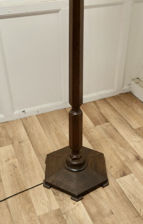 fig 2. Art Deco Walnut Floor Standing or Standard Lamp