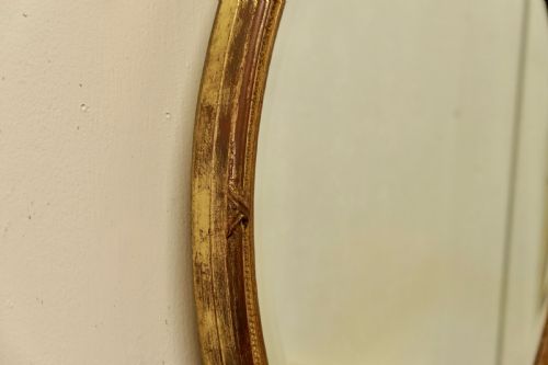 fig 1. French Giltwood Oval Wall Mirror