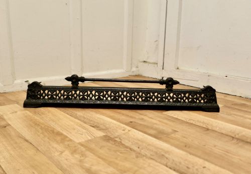 Victorian Cast Iron Fender or Dog Grate
