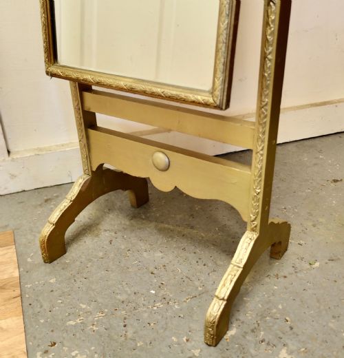 fig 3. A Superb Art Deco Rococo Style Gilt Cheval Dressing Mirror