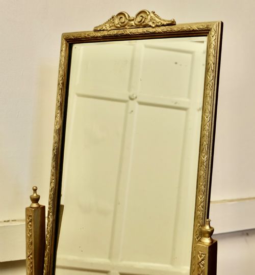 fig 4. A Superb Art Deco Rococo Style Gilt Cheval Dressing Mirror