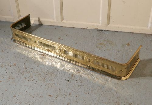 fig 1. Long Victorian Pierced Brass Fender