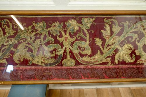 fig 2. Very Large Hand Embroidered Fringed Pelmet 