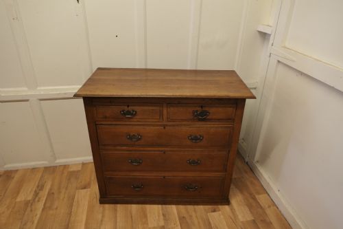 fig 1. Arts and Crafts Golden Oak Chest of Drawers