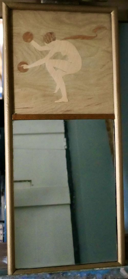 fig 1. Arts and Crafts Marquetry Wall Mirror from the Rowley Gallery, by W A Chase