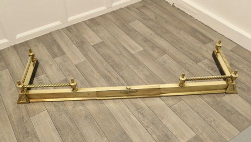 fig 1. Victorian Extending Barley Twist Brass Fender 