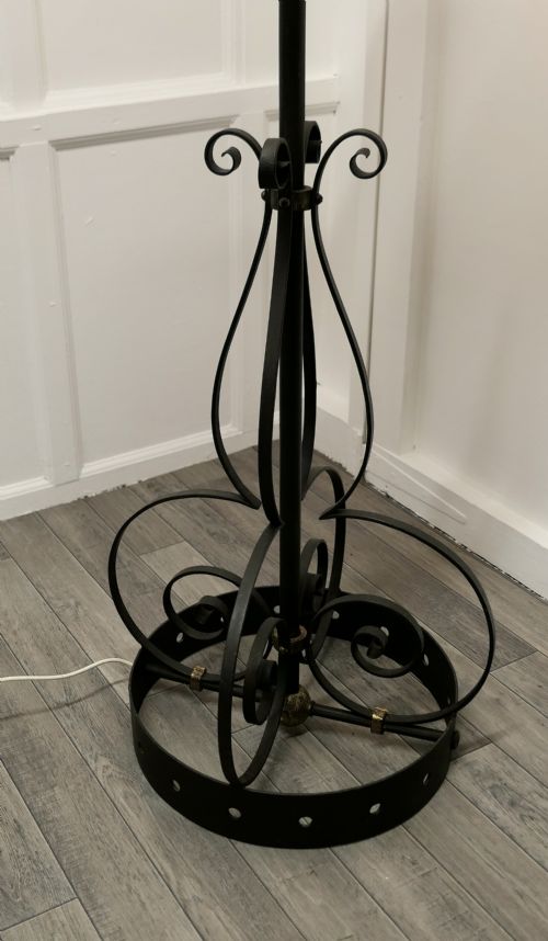 fig 1. Wrought Iron Floor Lamp in the Arts and Crafts Gothic Style