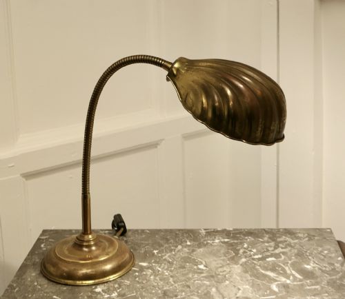 A Traditional Brass Banker’s Desk Lamp
