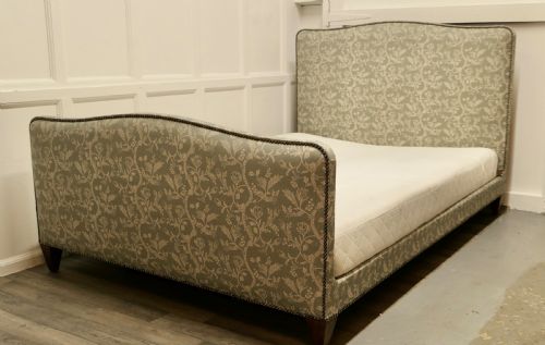 Charming 19th Century French Upholstered Double Bed