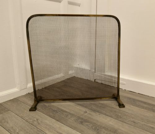 Arts Deco Brass Fire Guard, Spark Screen