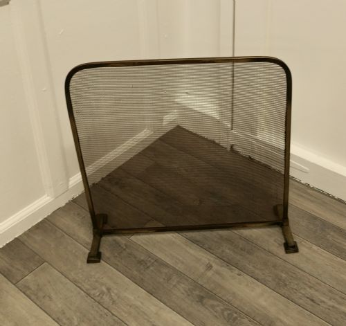 fig 1. Arts Deco Brass Fire Guard, Spark Screen