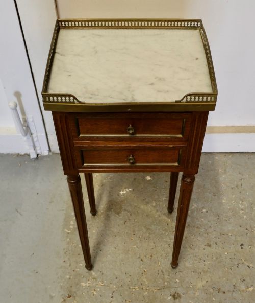 fig 1. A French 19th Century Side Table or Bedside Cabinet  