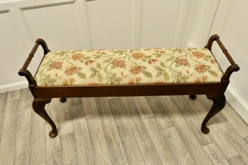 fig 1. Victorian Walnut Window Seat, Duet Stool