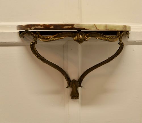 fig 1. Charming, French Marble Console Wall Shelf