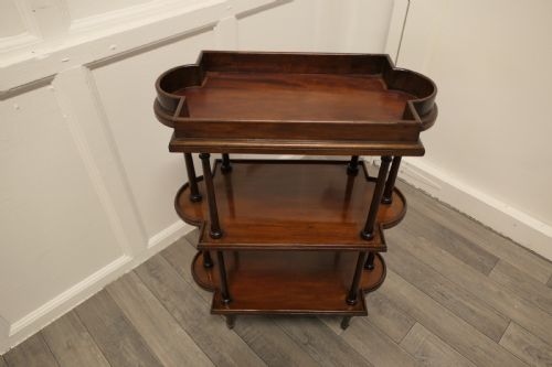 fig 2. French Walnut 3 Tier Etagere or Occasional Table