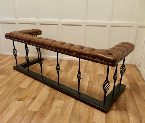 fig 2. A Large Wrought Iron and Leather Club Fender