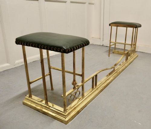 Dainty Brass and Green Leather Club Fender