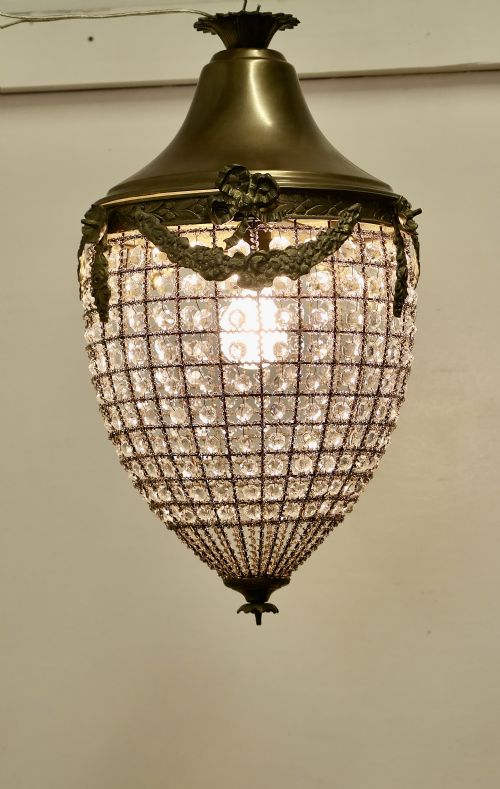 Large French Rococo Style Teardrop Chandelier