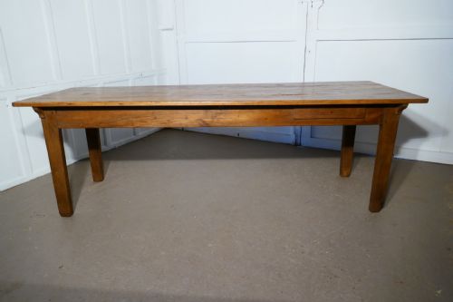 A Large French Rustic Pine Table