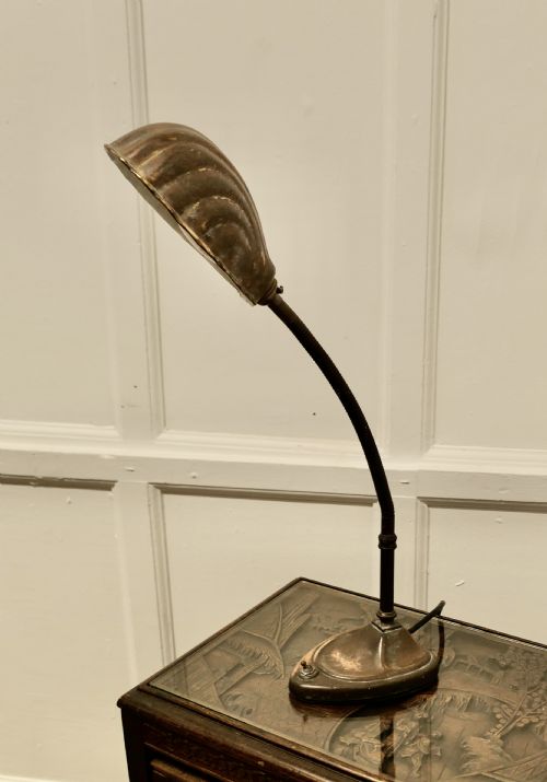 A Traditional Copper Banker’s Desk Lamp