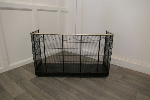 A Georgian Brass and Iron Club Fender or Nursery Fire Guard
