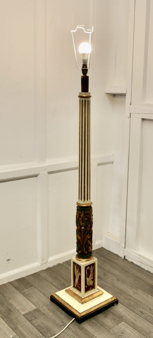 Spanish Folk Art Floor Standing Standard Lamp