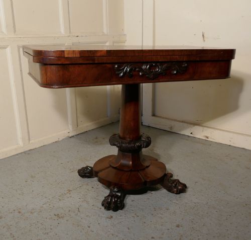Superb Williamiv Rosewood Folding Games or Card Table