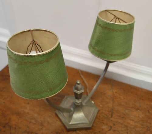 French Art Deco Twin Table Lamp